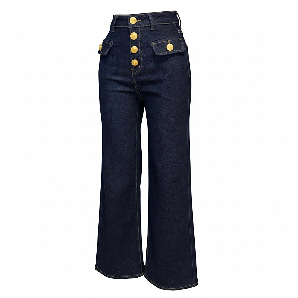 JEANS DINASTY BOTON DORADO