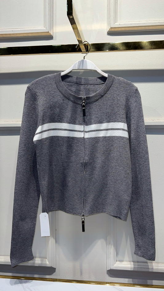 SUETER FRANJA GRIS