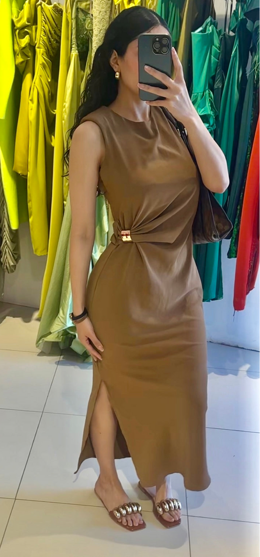 VESTIDO CAMILLE MOKA