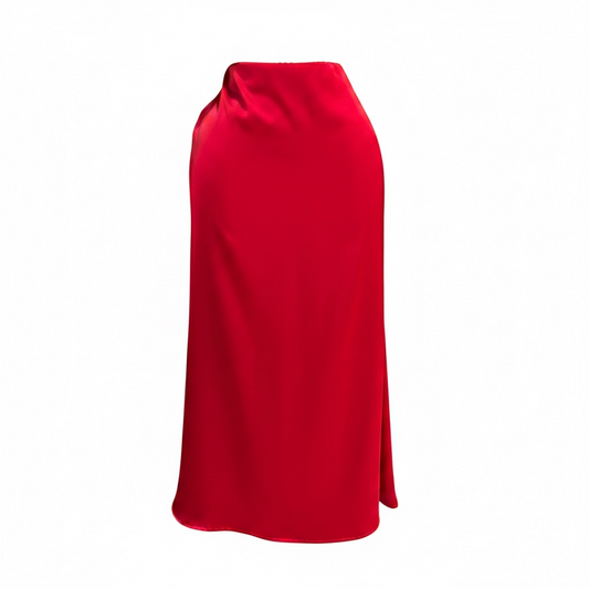 FALDA MIDI SATIN