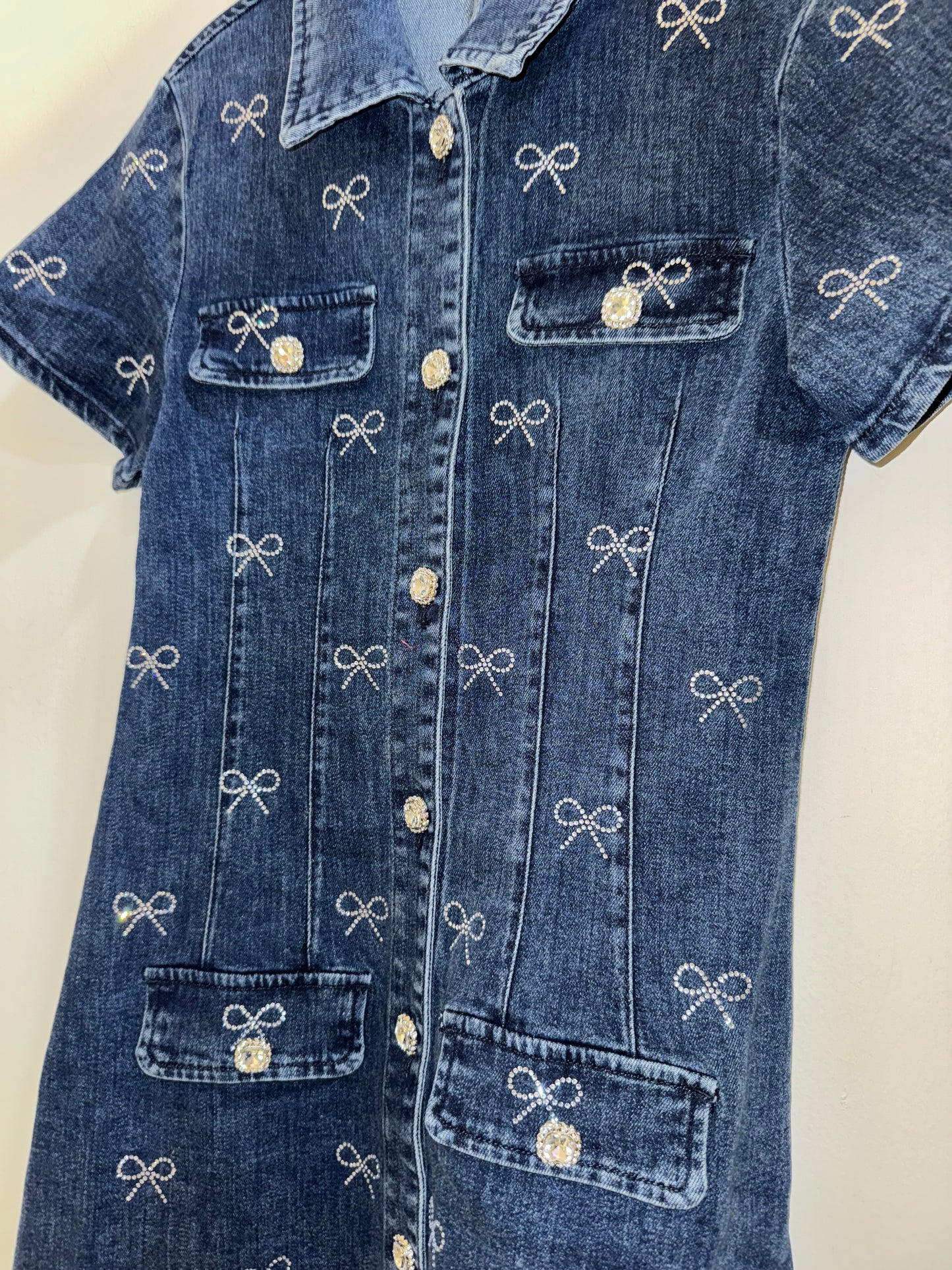VESTIDO LOIS  DENIM BOW