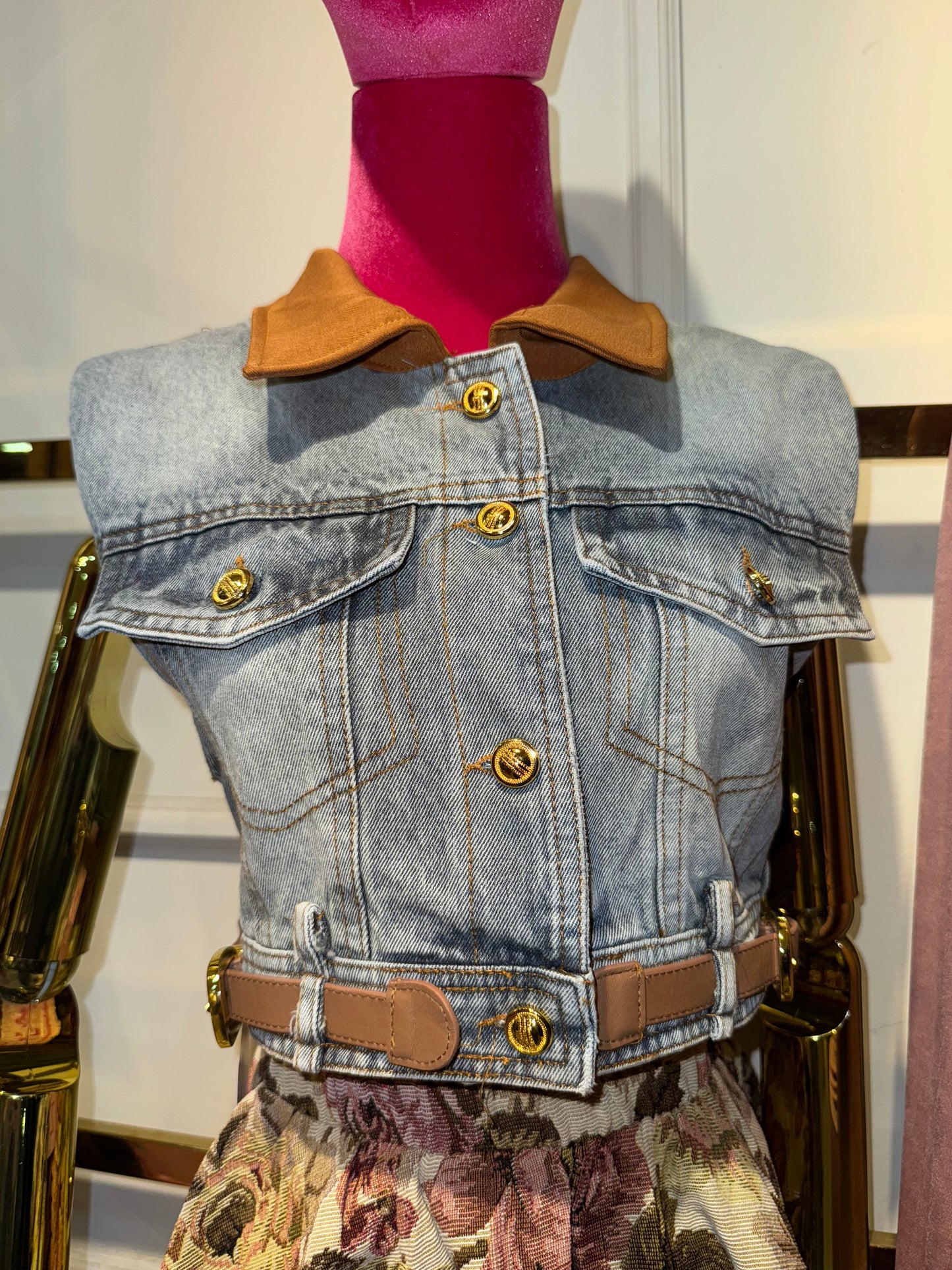 CHALECO WEST DENIM CAFÉ