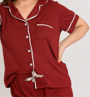 PIJAMA SHORT TOTAL VINO