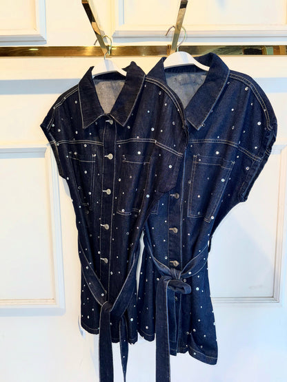 VESTIDO DENIM STONES