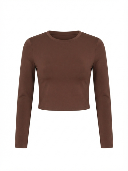 BLUSA SOFT MANGA LARGA NUDE