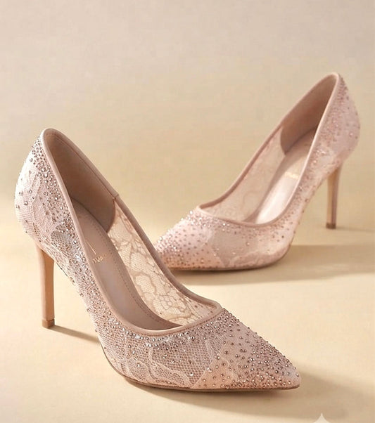 ZAPATILLA LACE BRIDE ROSE