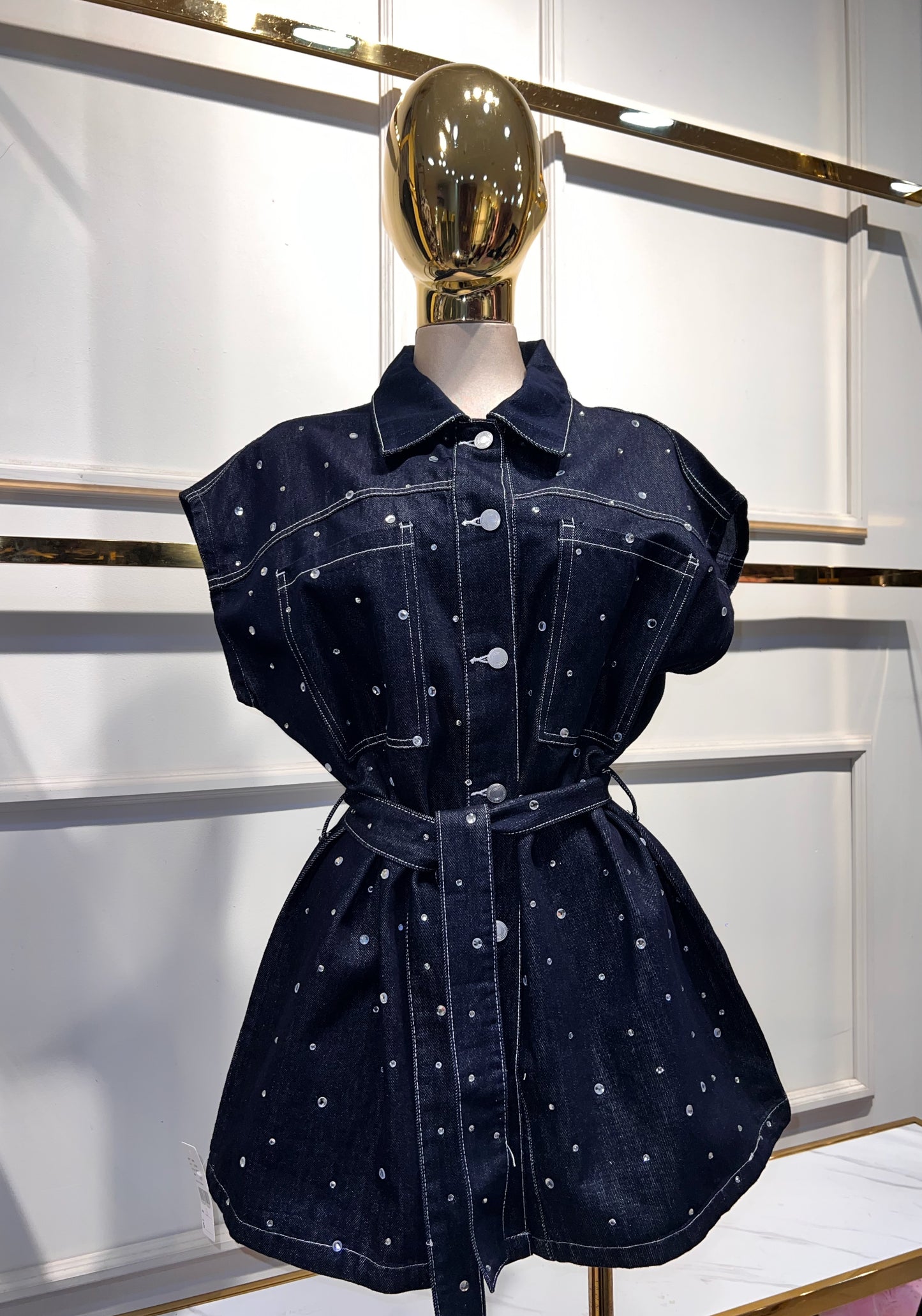 VESTIDO DENIM STONES