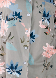 PIJAMA PANTALÓN FLORES OLIVO