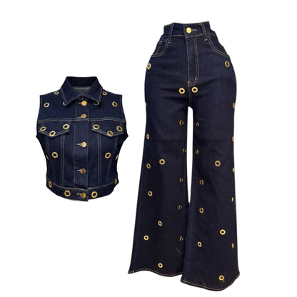 SET VESPER DENIM OJALES -OBSCURO