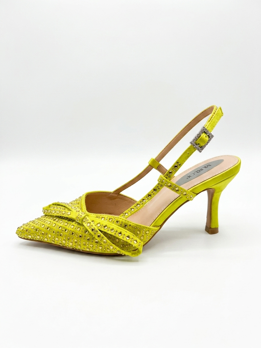ZAPATILLA STILETTO LOW PIEDRAS -VELLA VERDE