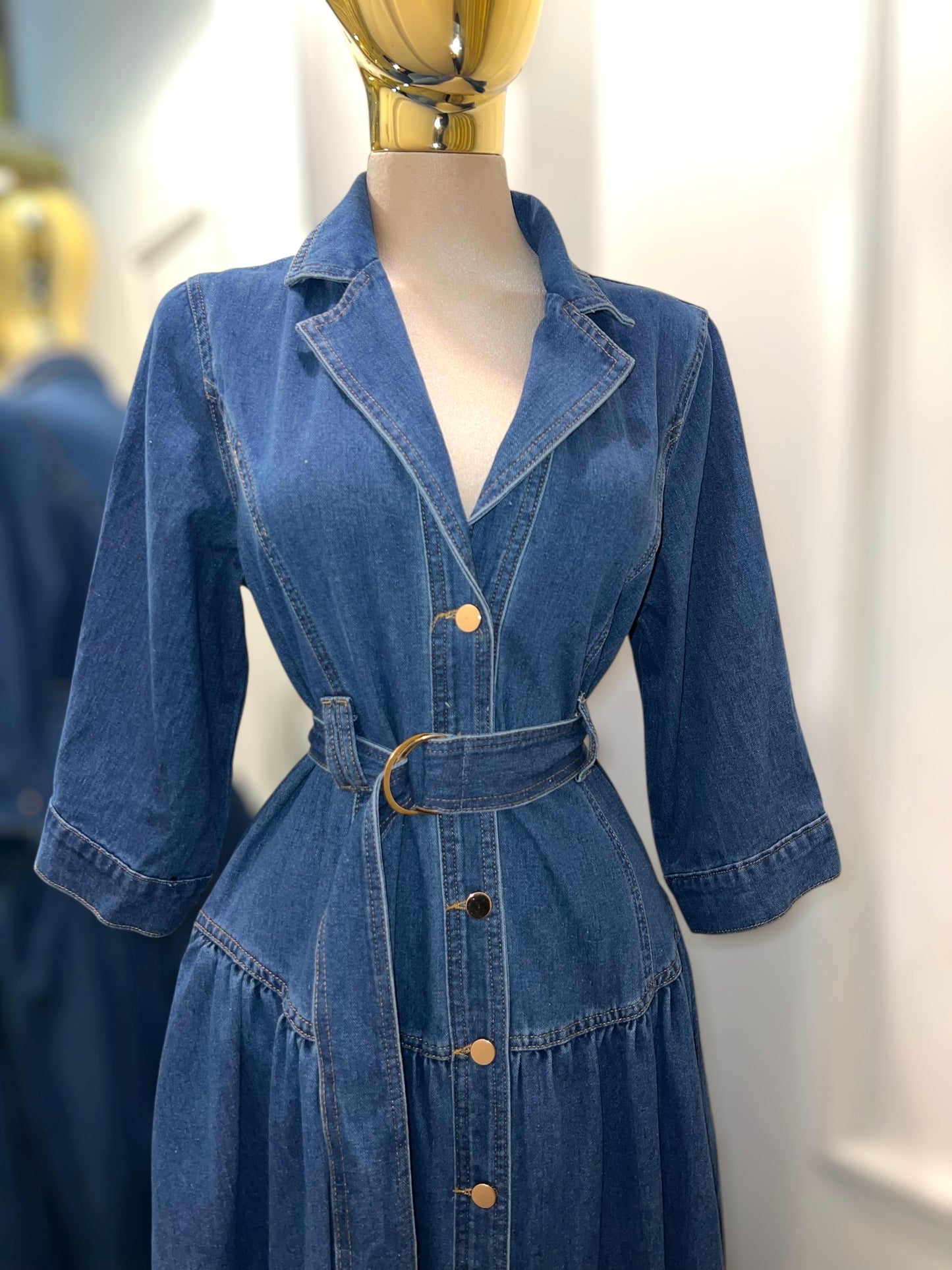VESTIDO DENIM AMELIA CLARO