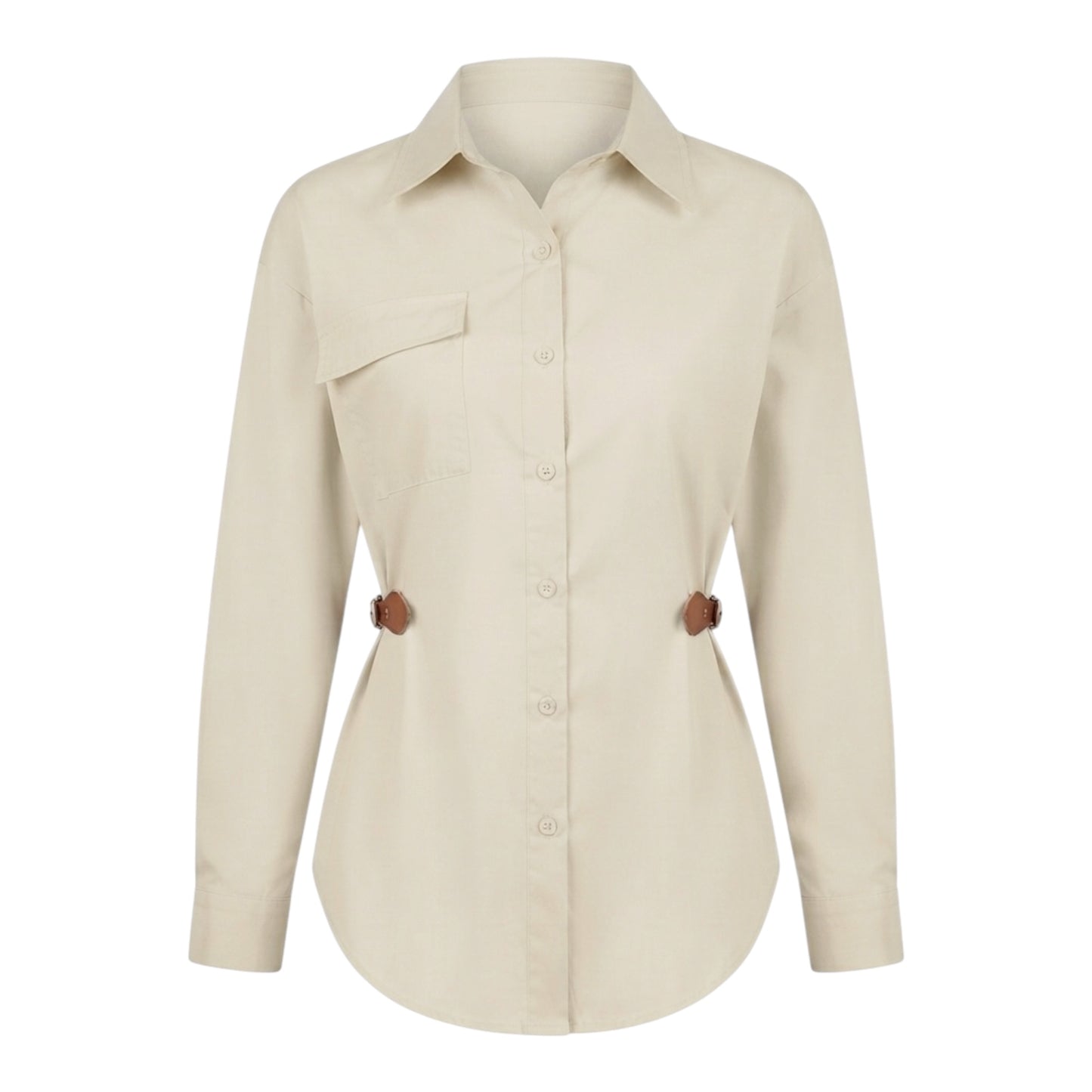 BLUSA CAMISERA WEST BEIGE
