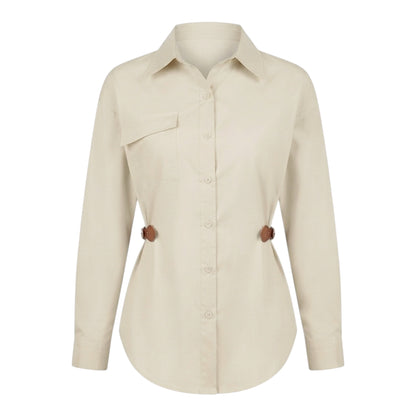 BLUSA CAMISERA WEST BEIGE
