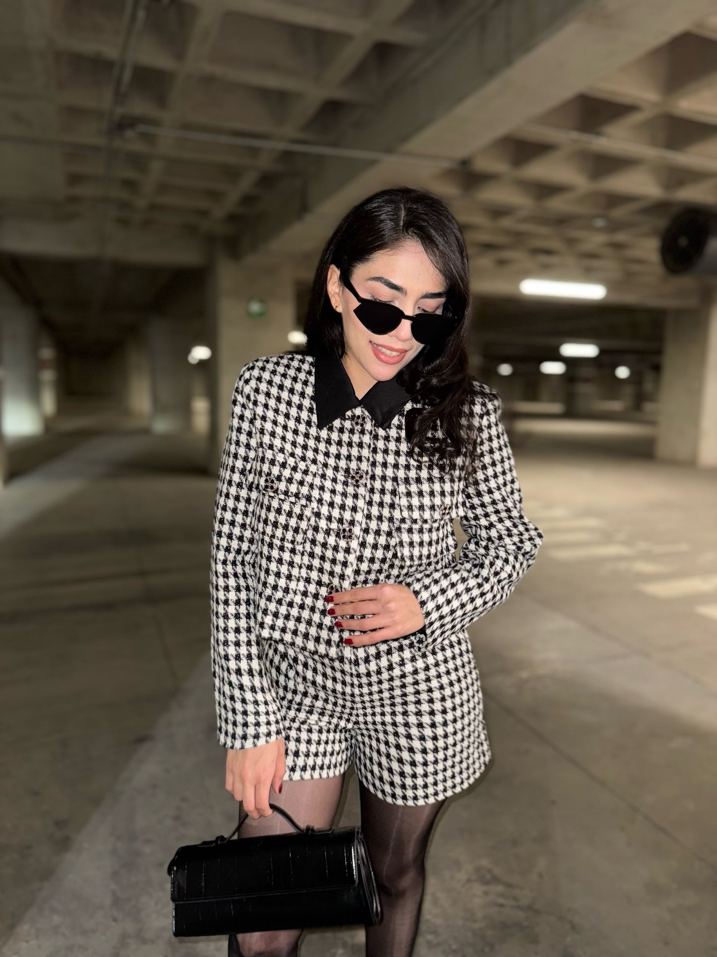 SET TWEED SELENE NEGRO