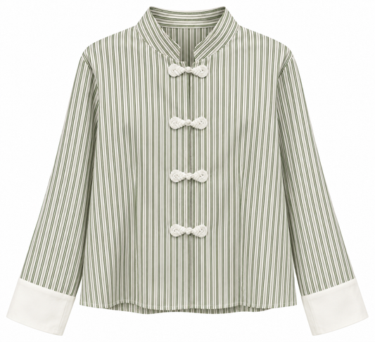 BLUSA TAYLOR LINEAS VERDE