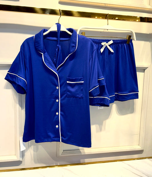 PIJAMA SHORT REY AZUL