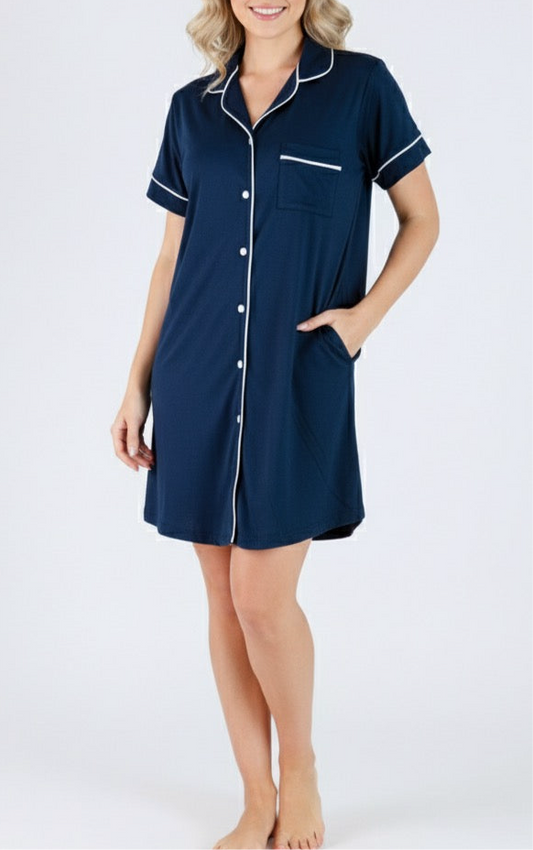 PIJAMA VESTIDO TOTAL AZUL