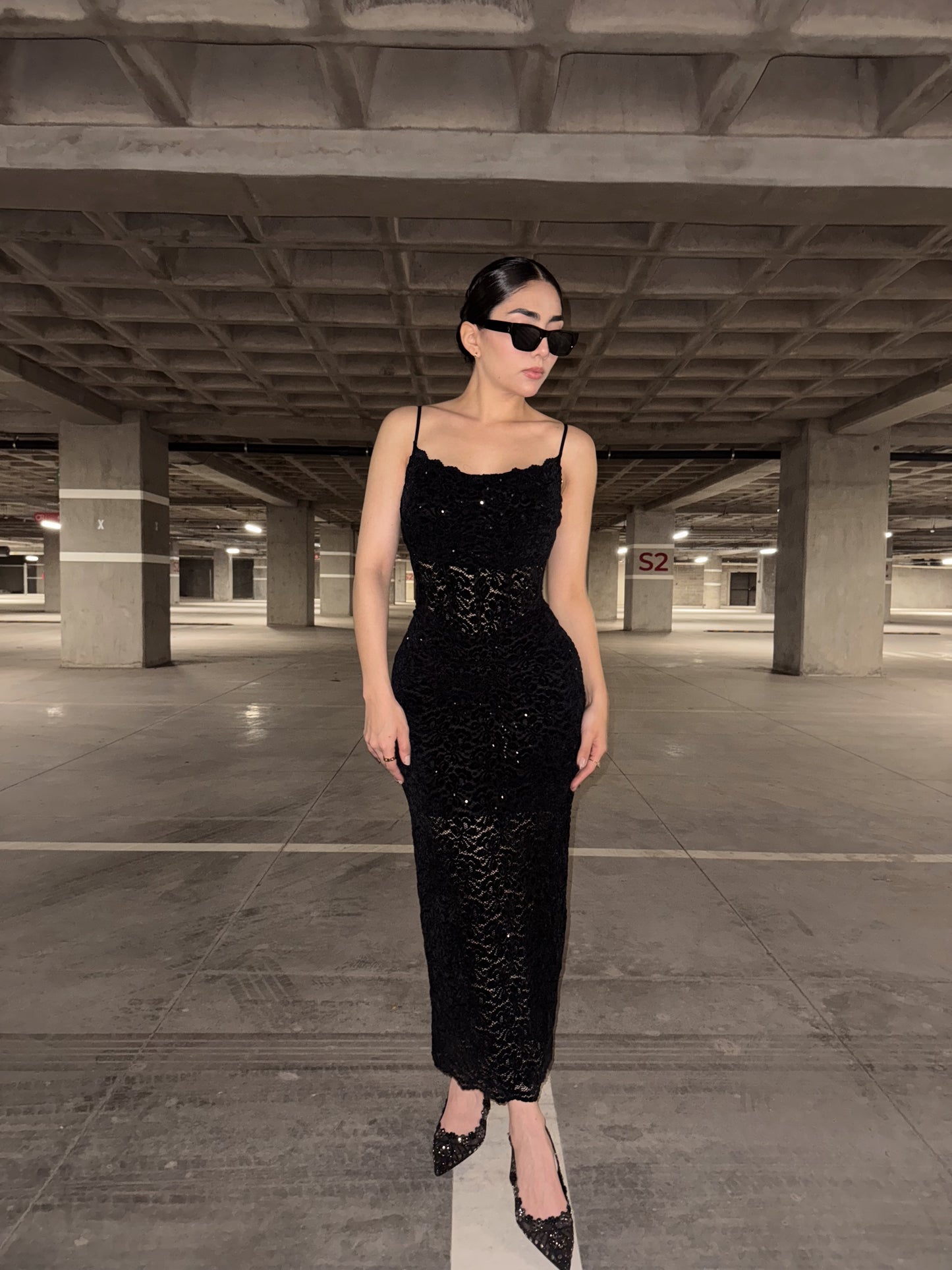 VESTIDO SASHA SPARKLE TIRANTE