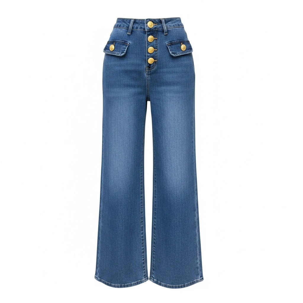 JEANS DINASTY BOTON DORADO