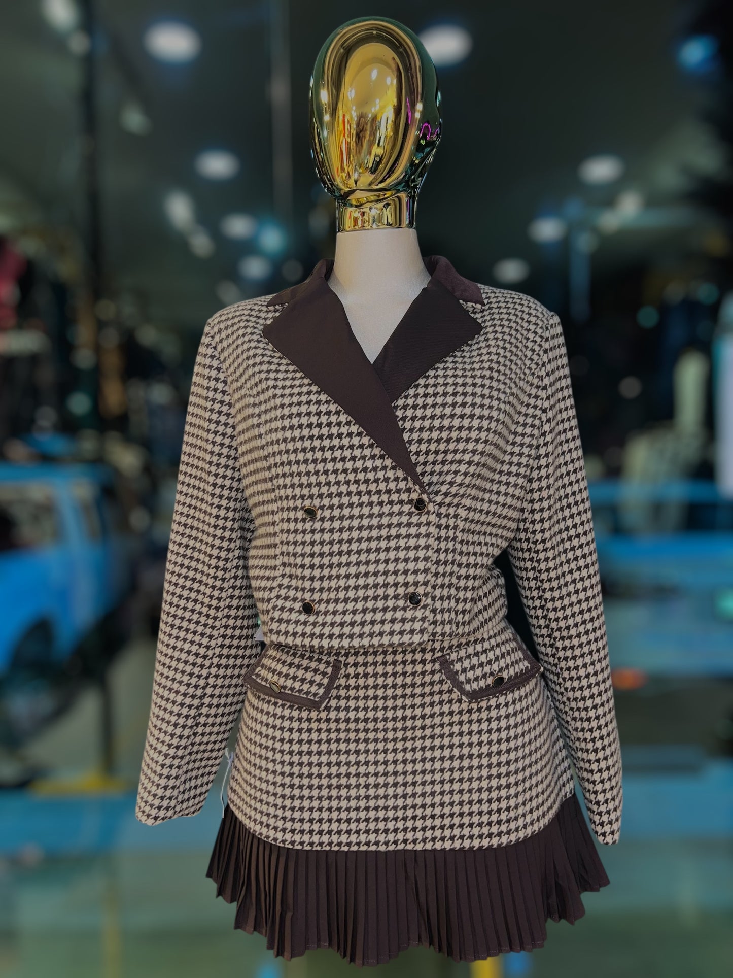 SET STEF HOUNDSTOOTH