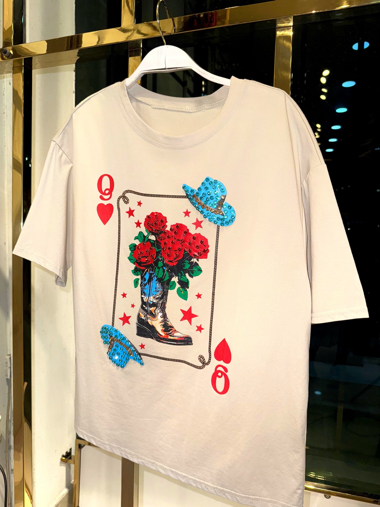 PLAYERA CARTA VAQUERA FLORES