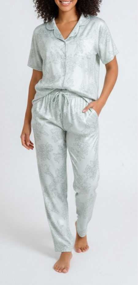 PIJAMA PANTALÓN BOCETOS MENTA
