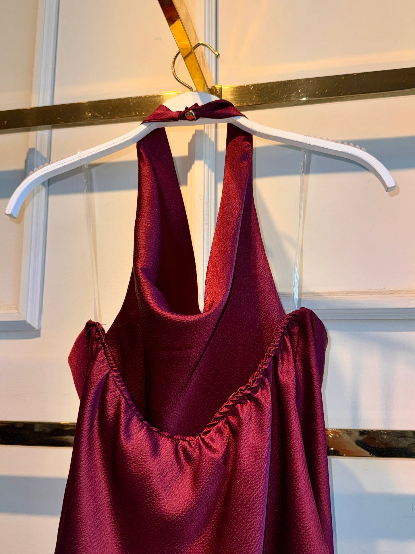 BLUSA SATIN OLIVIA VINO