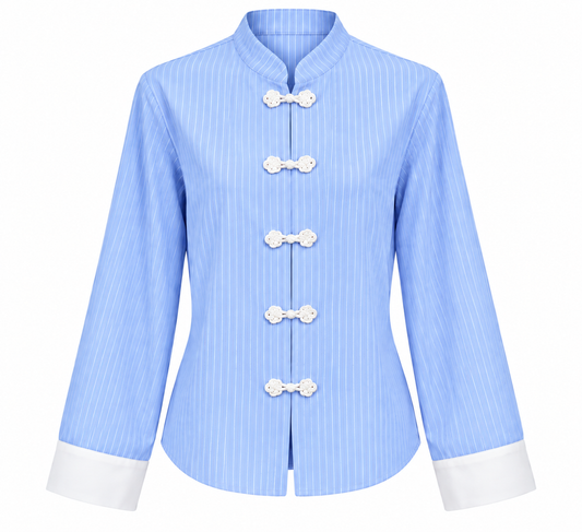 BLUSA TAYLOR LINEAS AZUL