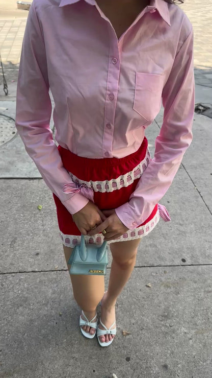 BLUSA POP BOTONES ROSA